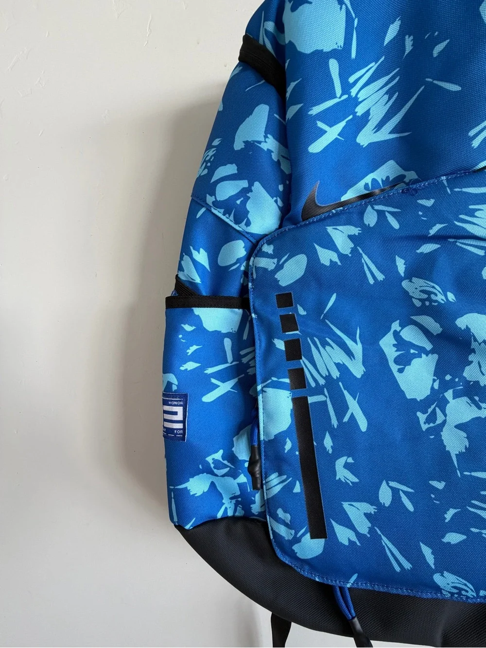 Men's Blue Abstract Print Backpack – Casual Daypack